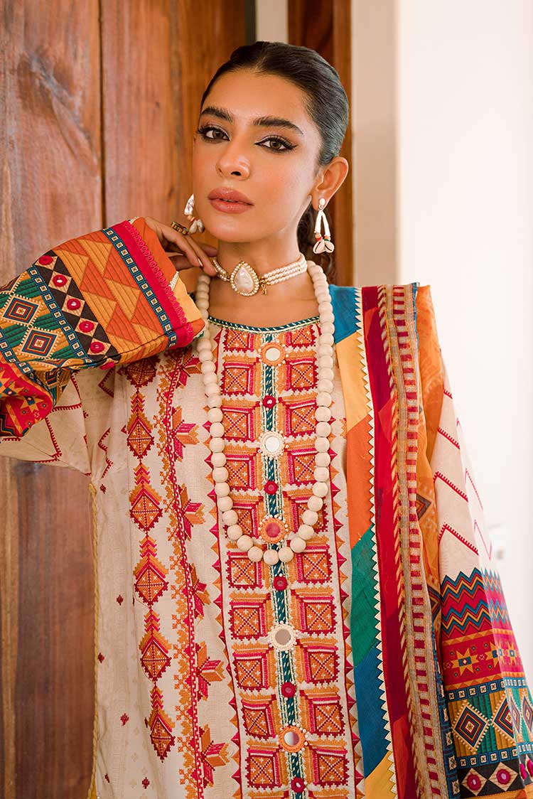 Picture of Ellena - 3-PC Unstitched Lawn Suit - Available at Raja Sahib