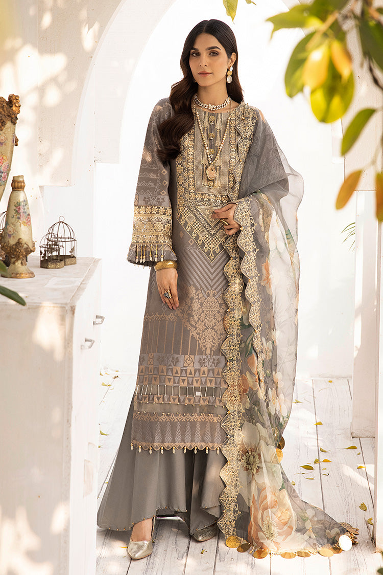 Picture of Ellena - 3-PC Unstitched Jacquard Suit - Available at Raja Sahib