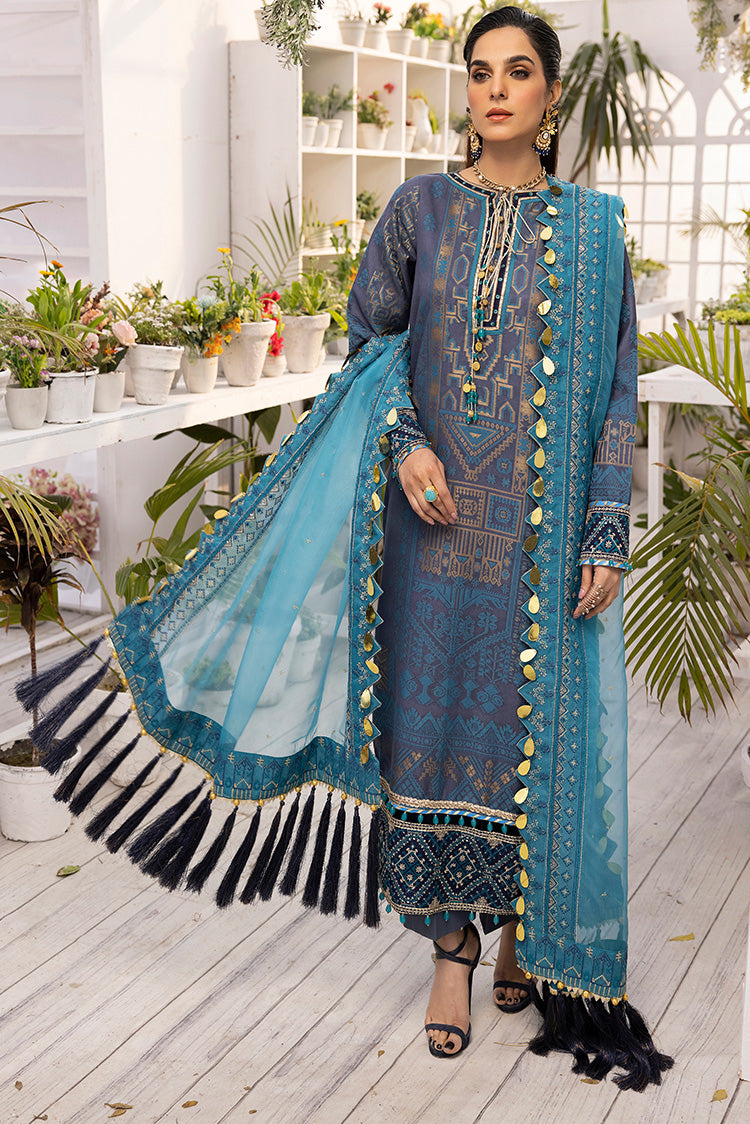 Picture of Ellena - 3-PC Unstitched Jacquard Suit - Available at Raja Sahib