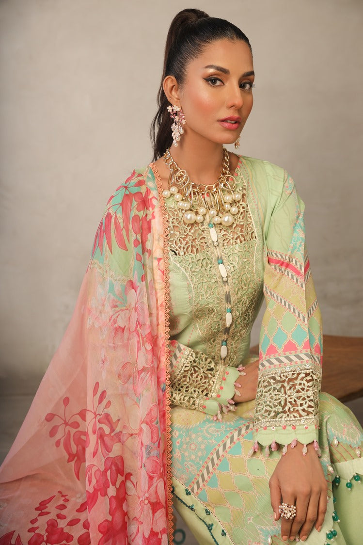 Picture of Ellena - 3-PC Unstitched Printed Lawn - Available at Raja Sahib