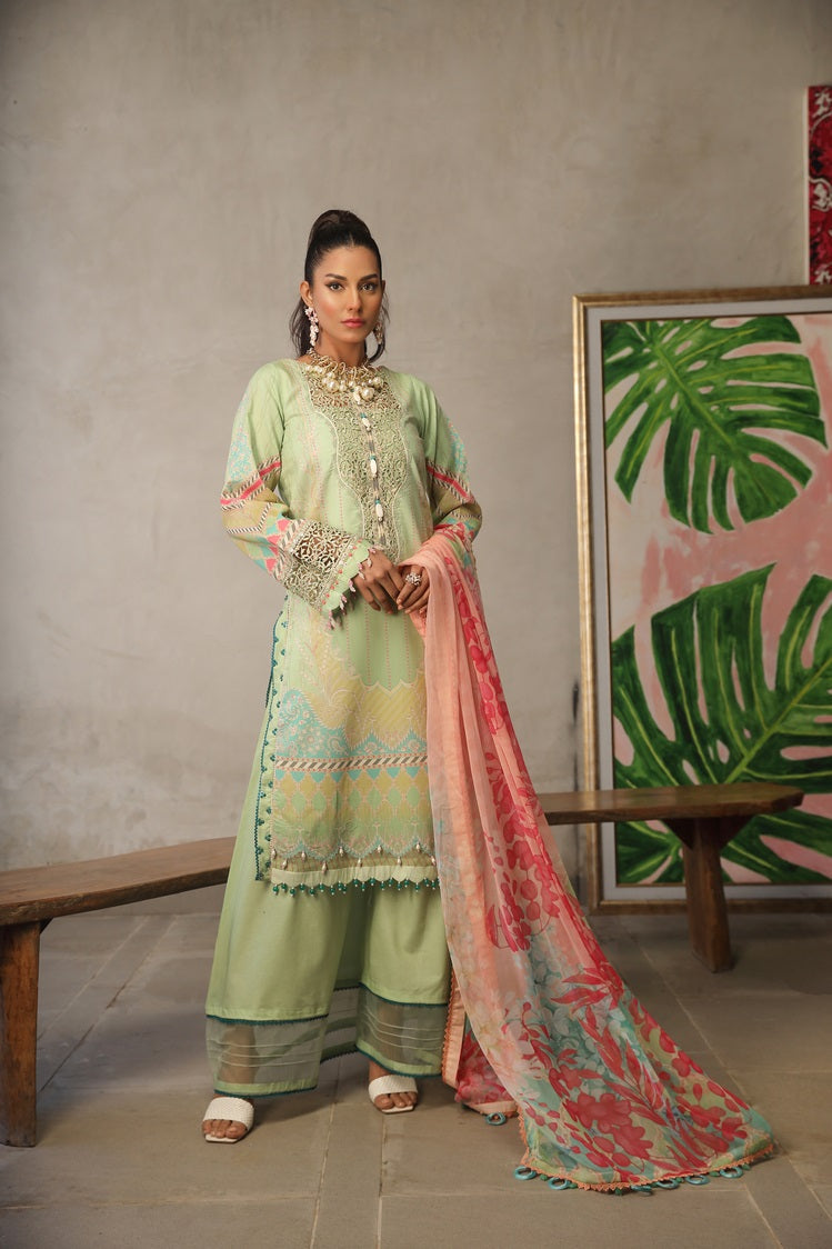 Picture of Ellena - 3-PC Unstitched Printed Lawn - Available at Raja Sahib