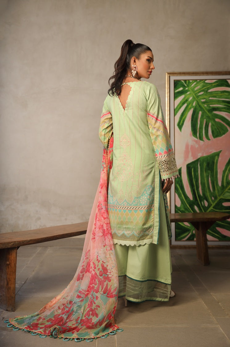 Picture of Ellena - 3-PC Unstitched Printed Lawn - Available at Raja Sahib