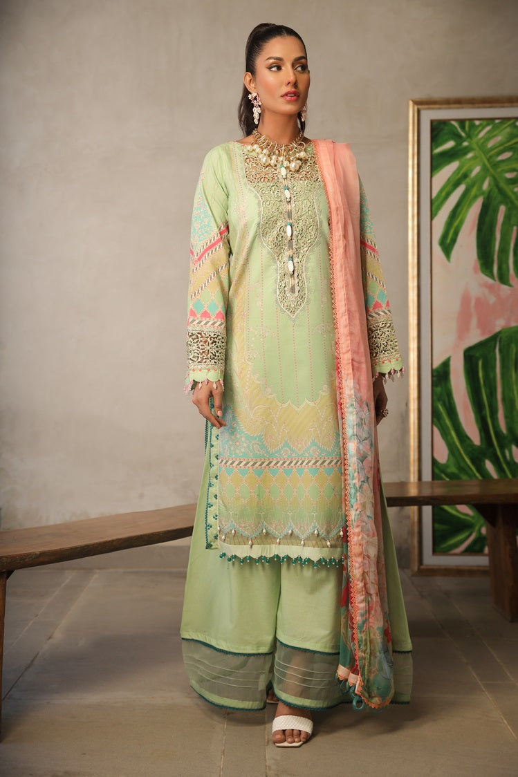 Picture of Ellena - 3-PC Unstitched Printed Lawn - Available at Raja Sahib