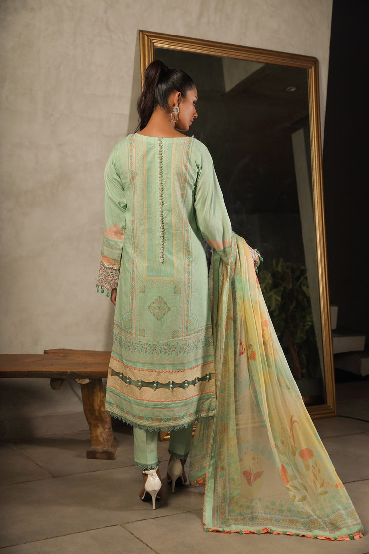 Picture of Ellena - 3-PC Unstitched Printed Lawn - Available at Raja Sahib