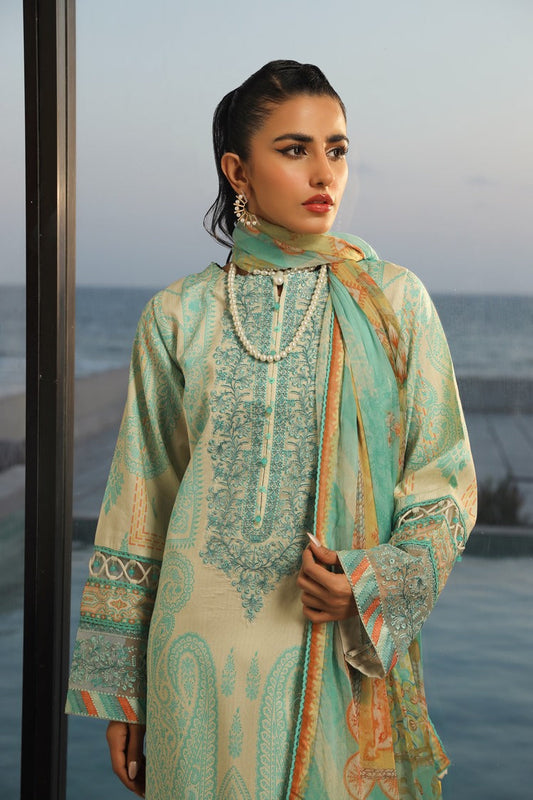 Picture of Ellena - 3-PC Unstitched Printed Lawn - Available at Raja Sahib