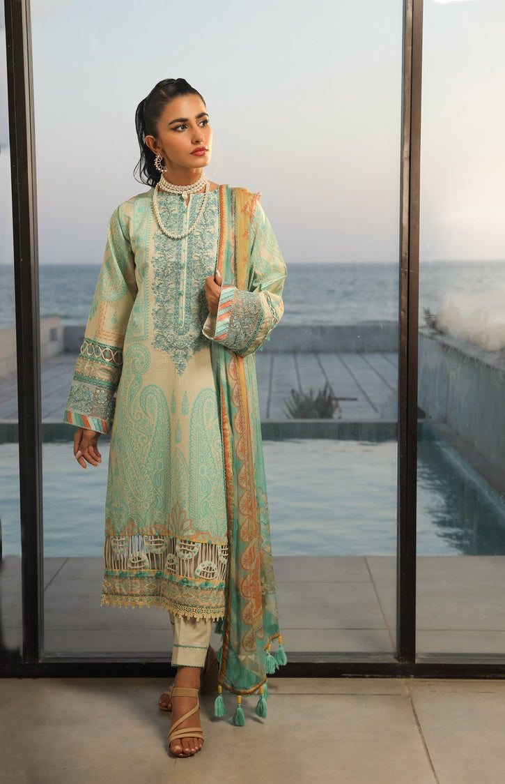 Picture of Ellena - 3-PC Unstitched Printed Lawn - Available at Raja Sahib