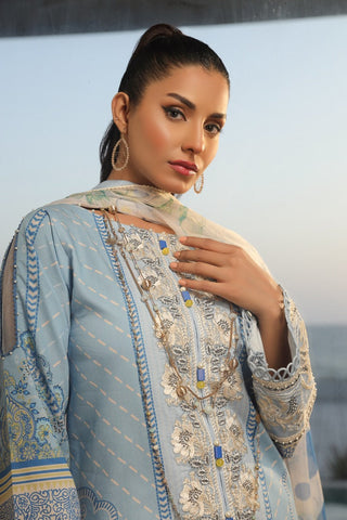3-PC Unstitched Printed Lawn