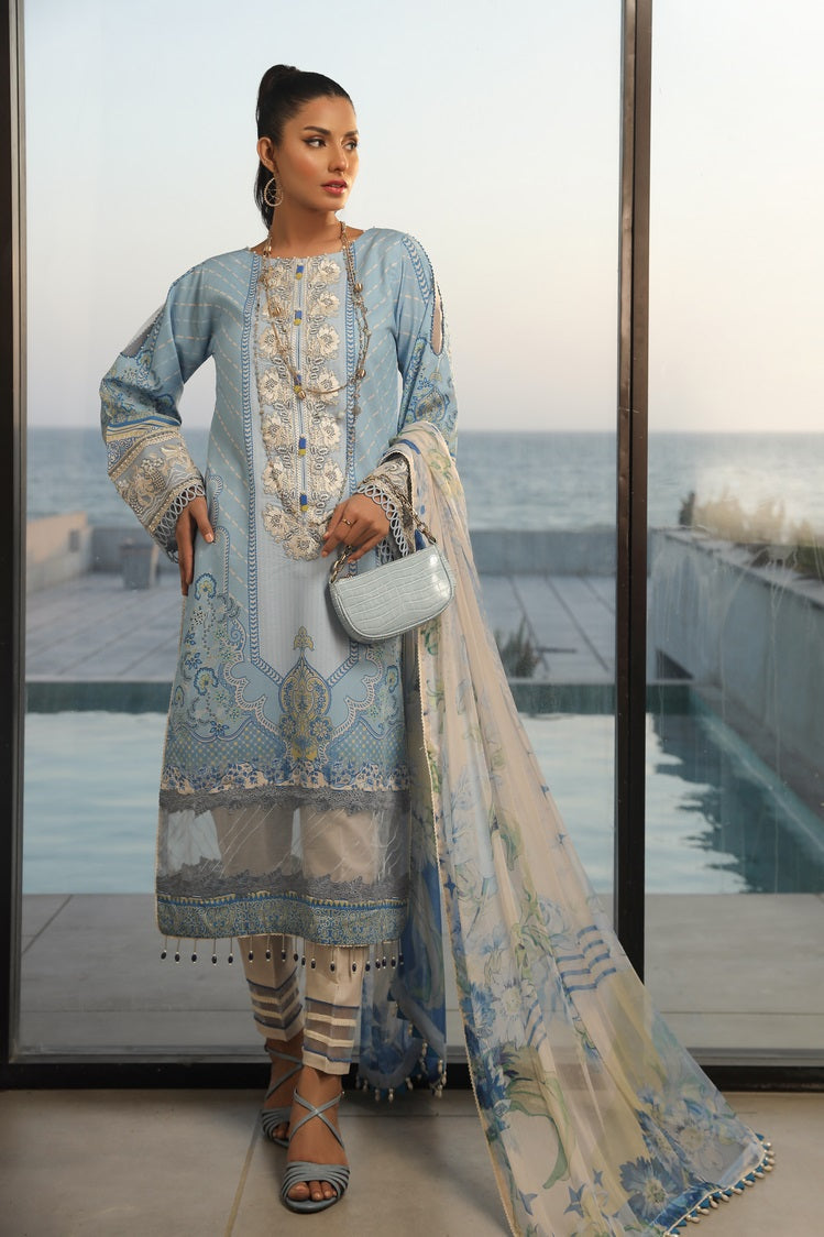 Picture of Ellena - 3-PC Unstitched Printed Lawn - Available at Raja Sahib