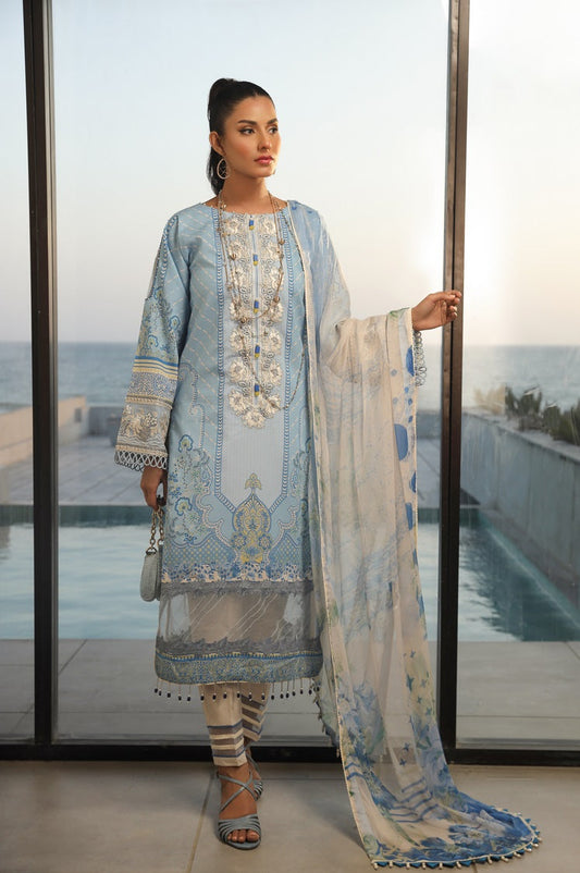 Picture of Ellena - 3-PC Unstitched Printed Lawn - Available at Raja Sahib