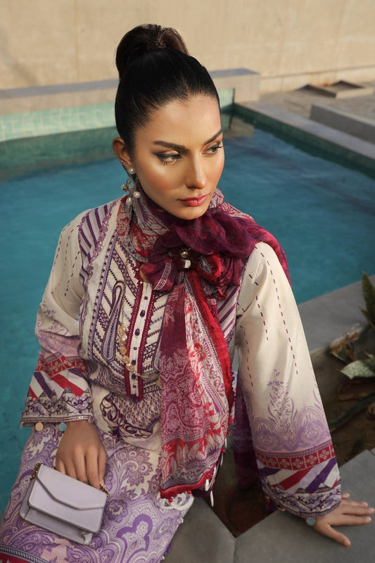 Picture of Ellena - 3-PC Unstitched Printed Lawn - Available at Raja Sahib