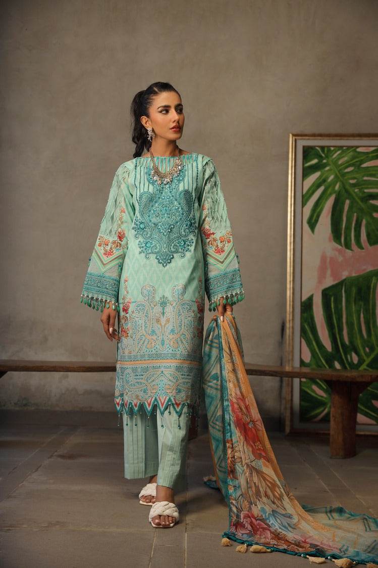 Picture of Ellena - 3-PC Unstitched Printed Lawn - Available at Raja Sahib