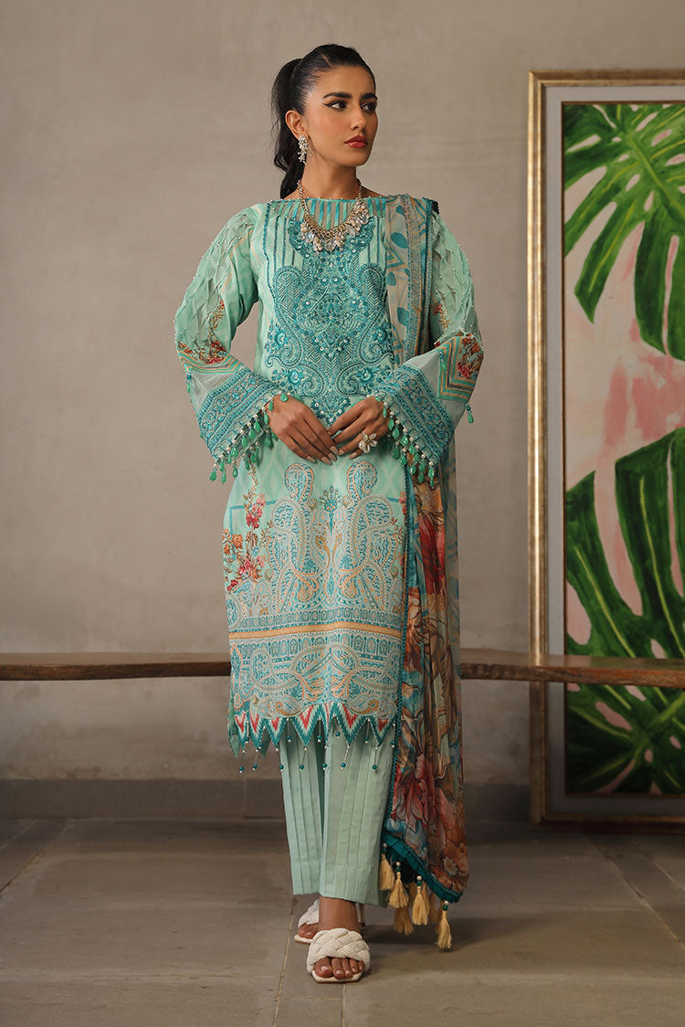 Picture of Ellena - 3-PC Unstitched Printed Lawn - Available at Raja Sahib