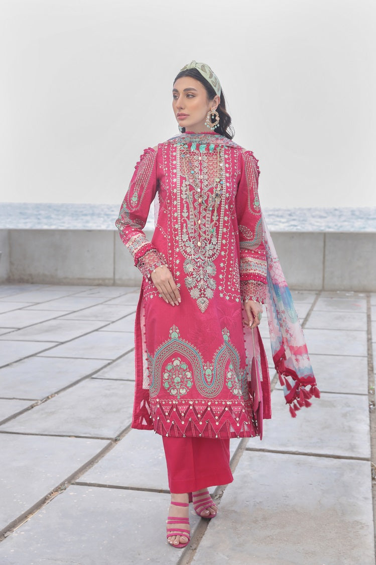 Picture of Ellena - 3-PC Unstitched Printed Lawn - Available at Raja Sahib