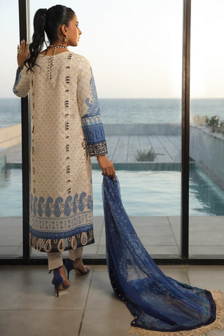 3-PC Unstitched Printed Lawn