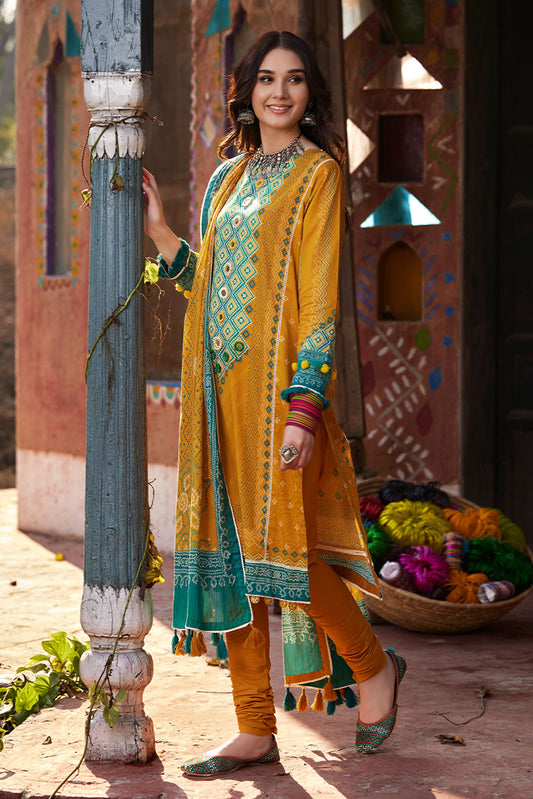 Picture of Ellena - 3-PC Unstitched Chunri Lawn - Available at Raja Sahib