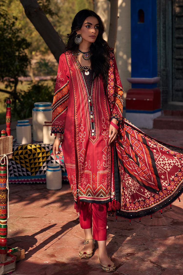 Picture of Ellena - 3-PC Unstitched Chunri Lawn - Available at Raja Sahib