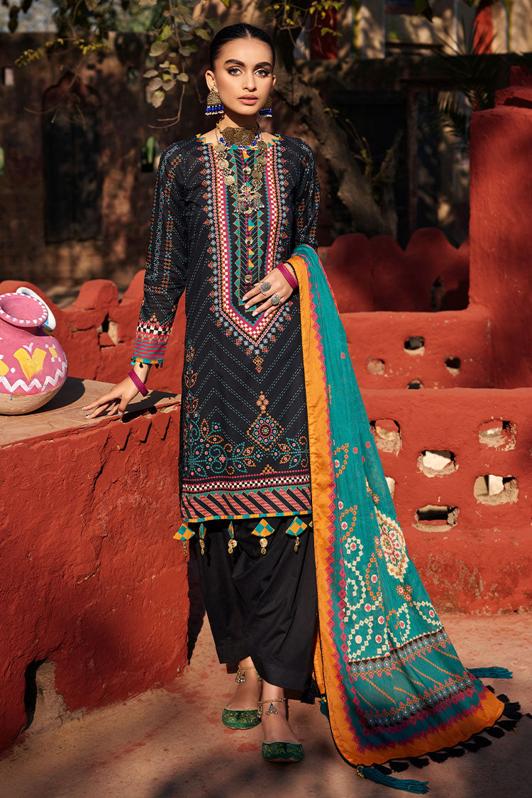 Picture of Ellena - 3-PC Unstitched Chunri Lawn - Available at Raja Sahib