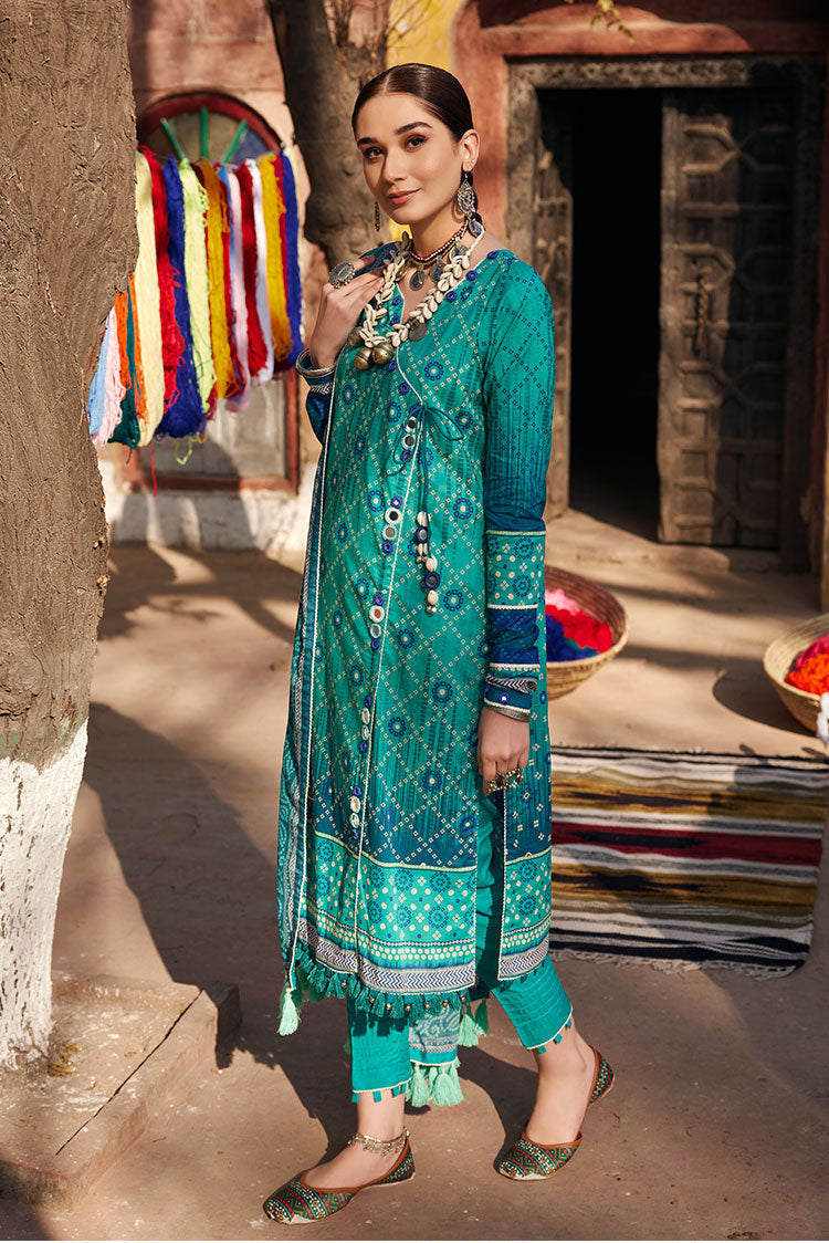 Picture of Ellena - 3-PC Unstitched Chunri Lawn - Available at Raja Sahib