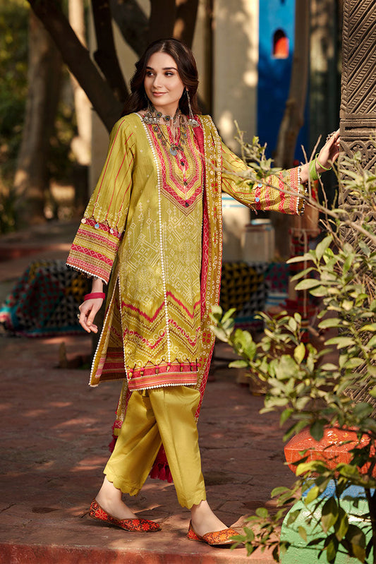 Picture of Ellena - 3-PC Unstitched Chunri Lawn - Available at Raja Sahib