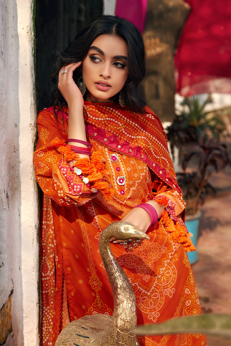 Picture of Ellena - 3-PC Unstitched Chunri Lawn - Available at Raja Sahib