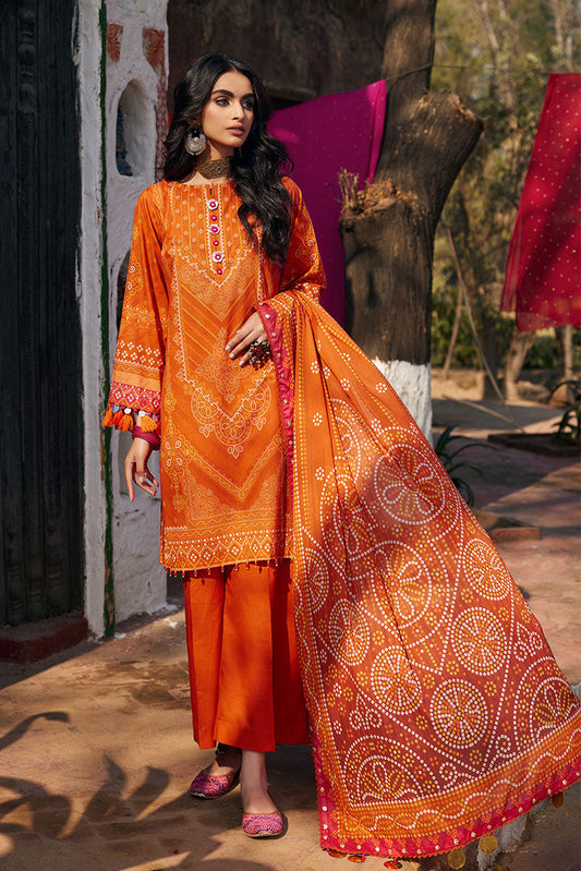 Picture of Ellena - 3-PC Unstitched Chunri Lawn - Available at Raja Sahib