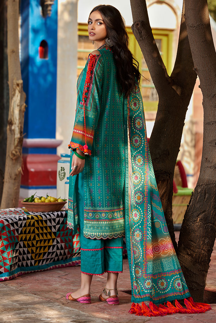 Picture of Ellena - 3-PC Unstitched Chunri Lawn - Available at Raja Sahib