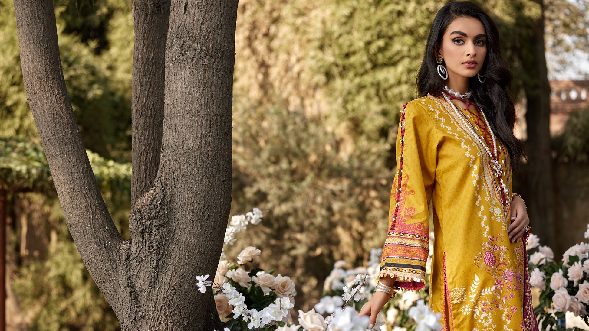 Picture of Ellena - 3-PC Unstitched Lawn Suit - Available at Raja Sahib