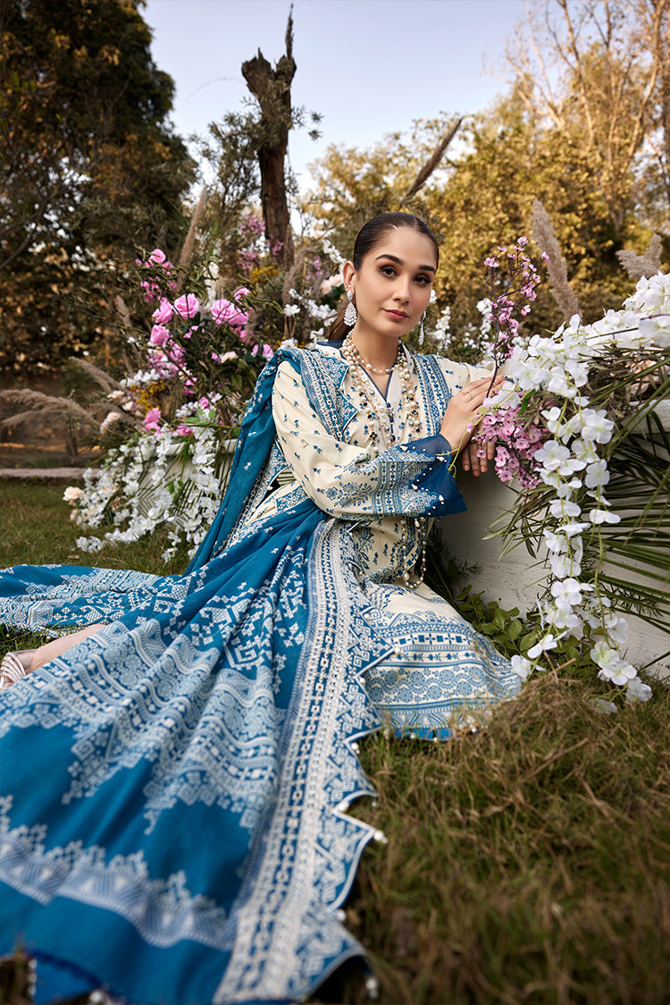 Picture of Ellena - 3-PC Unstitched Lawn Suit - Available at Raja Sahib