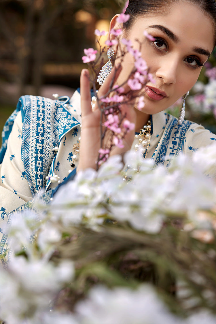 Picture of Ellena - 3-PC Unstitched Lawn Suit - Available at Raja Sahib