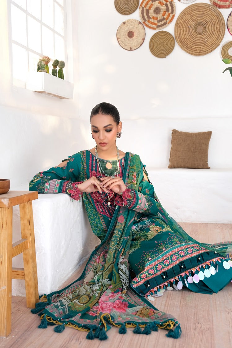 Picture of Ellena - 3-PC Unstitched Printed Lawn - Available at Raja Sahib