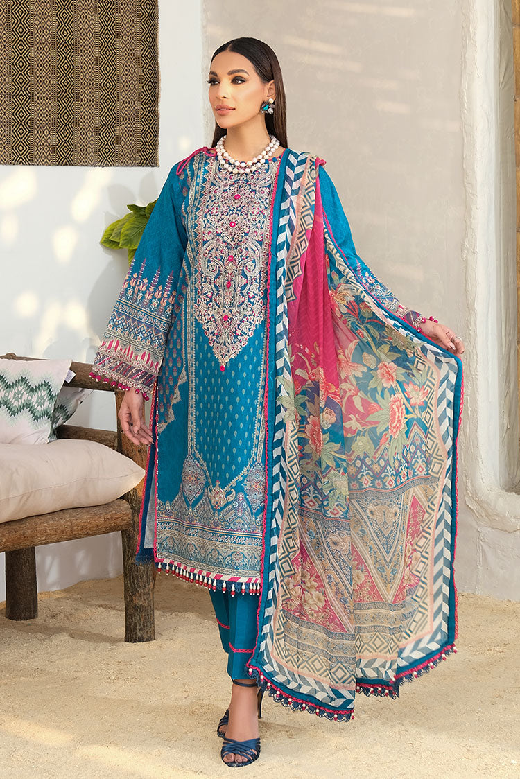 Picture of Ellena - 3-PC Unstitched Printed Lawn - Available at Raja Sahib