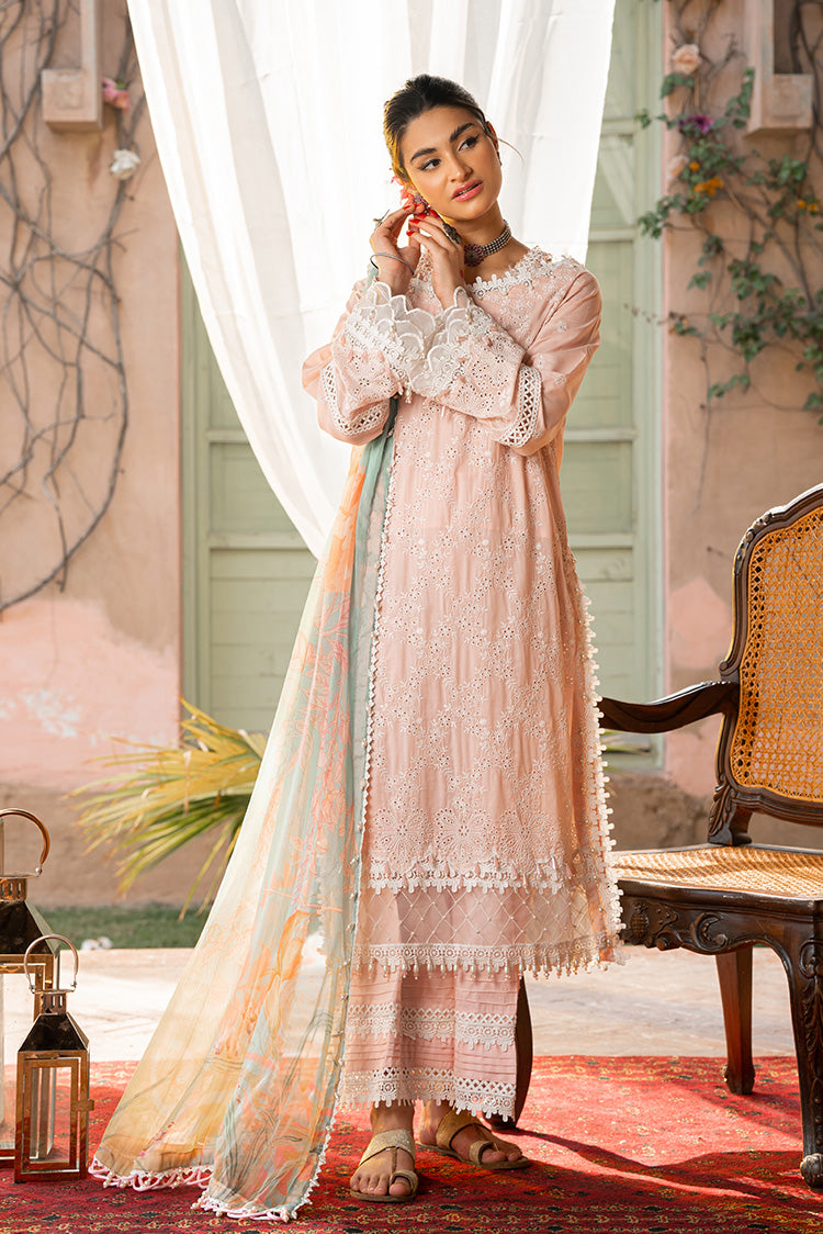 Picture of Ellena - 3-PC Unstitched Embroidered Lawn Suit - Available at Raja Sahib