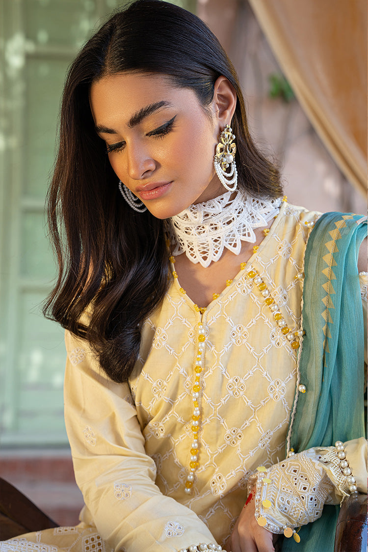 Picture of Ellena - 3-PC Unstitched Embroidered Lawn Suit - Available at Raja Sahib