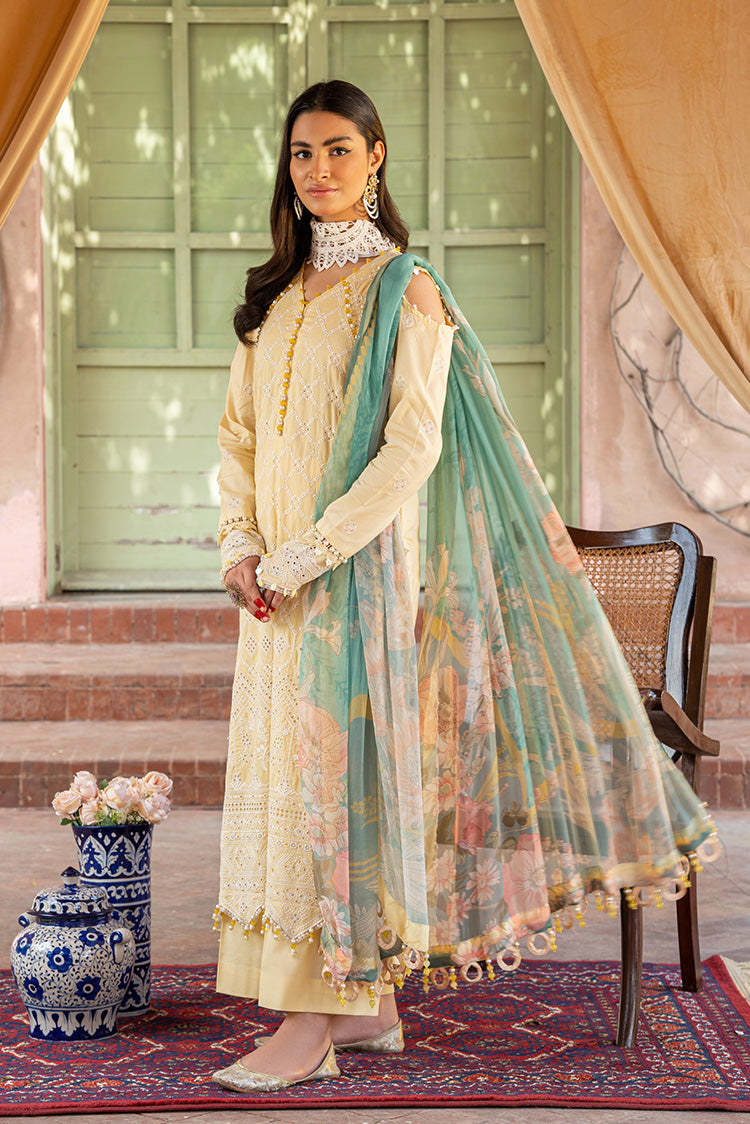 Picture of Ellena - 3-PC Unstitched Embroidered Lawn Suit - Available at Raja Sahib