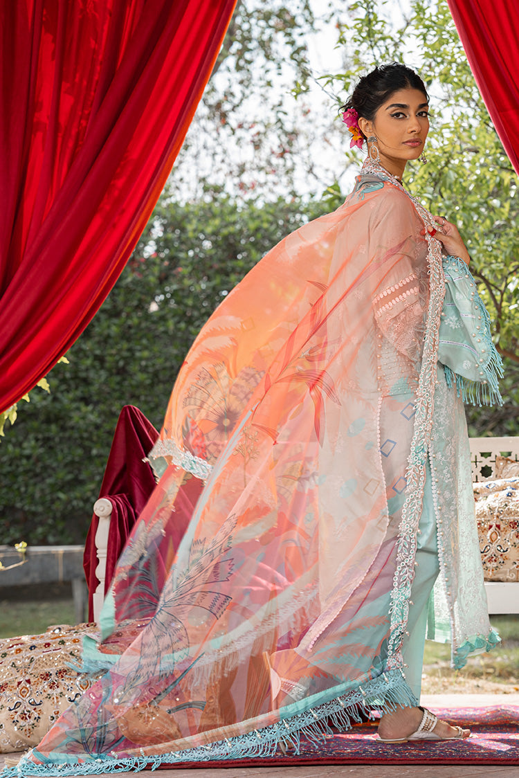 Picture of Ellena - 3-PC Unstitched Embroidered Lawn Suit - Available at Raja Sahib