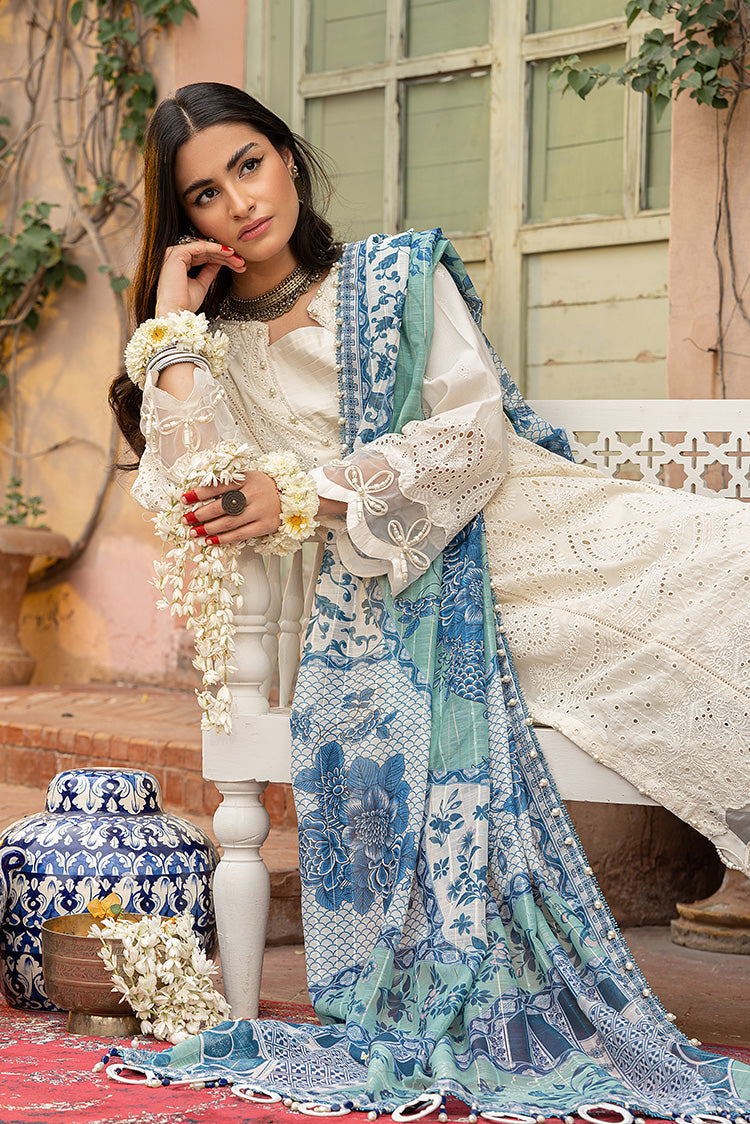 Picture of Ellena - 3-PC Unstitched Embroidered Lawn Suit - Available at Raja Sahib