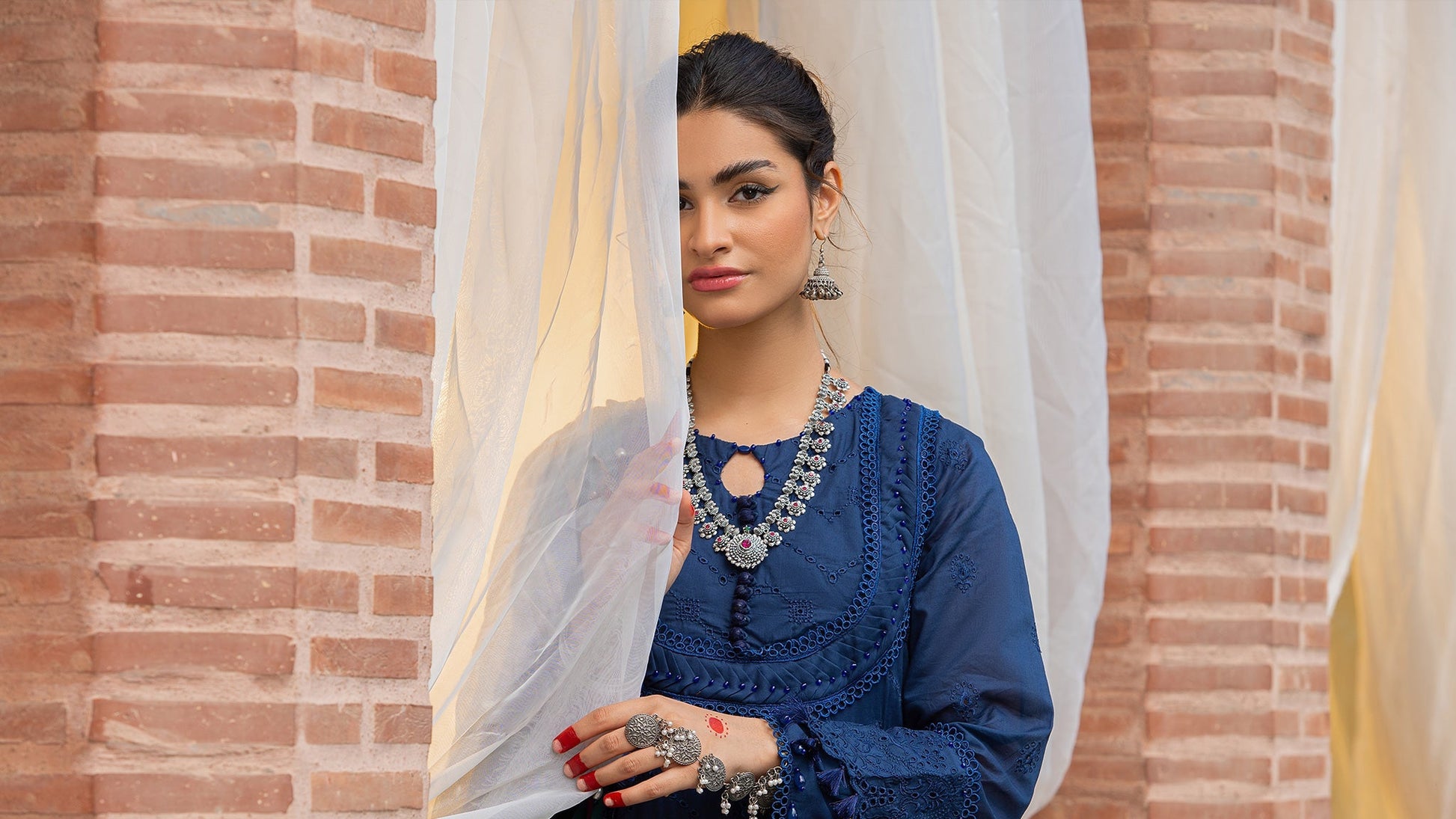 Picture of Ellena - 3-PC Unstitched Embroidered Lawn Suit - Available at Raja Sahib