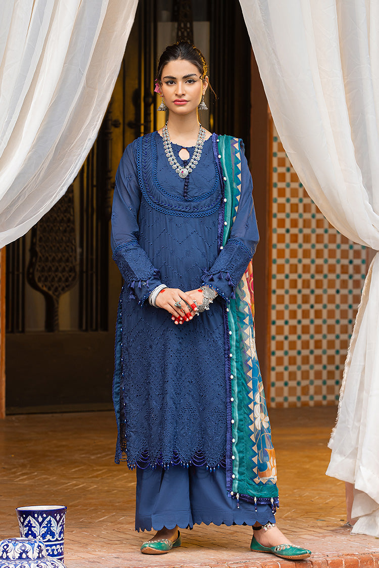 Picture of Ellena - 3-PC Unstitched Embroidered Lawn Suit - Available at Raja Sahib