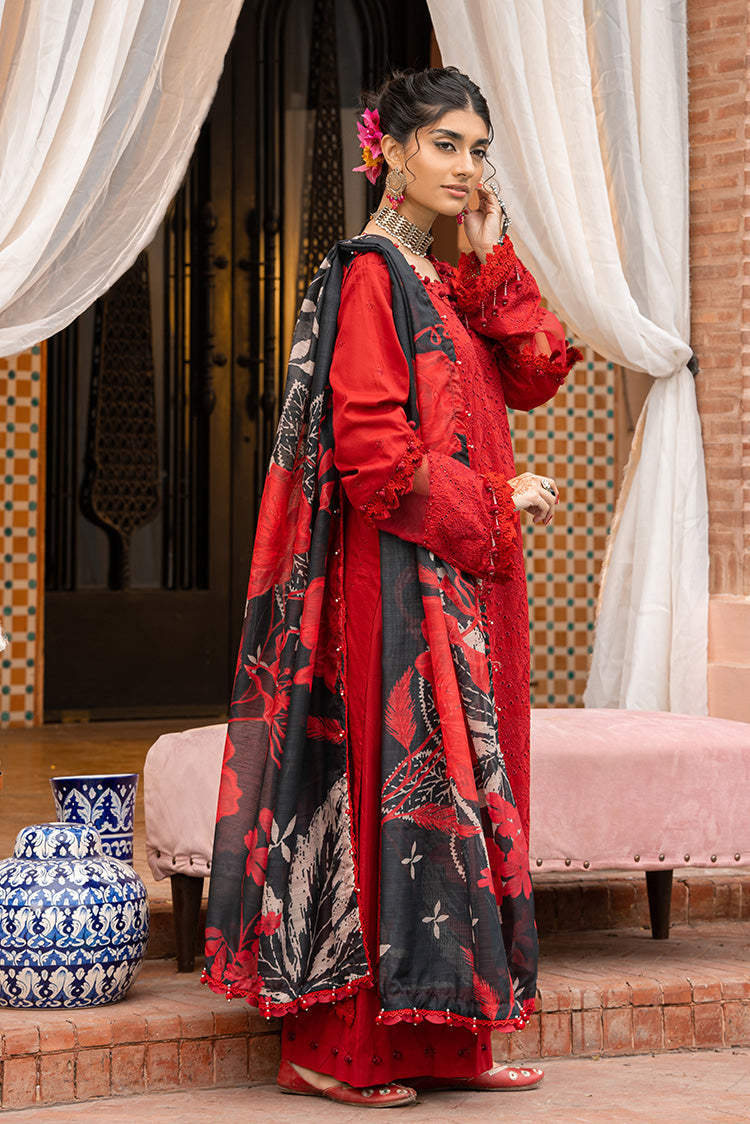 Picture of Ellena - 3-PC Unstitched Embroidered Lawn Suit - Available at Raja Sahib