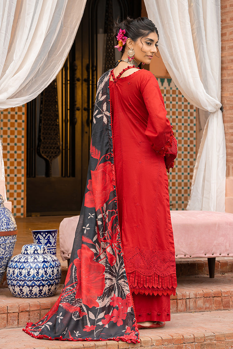 Picture of Ellena - 3-PC Unstitched Embroidered Lawn Suit - Available at Raja Sahib