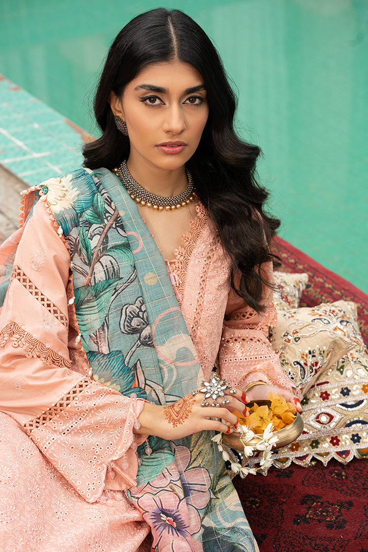 Picture of Ellena - 3-PC Unstitched Embroidered Lawn Suit - Available at Raja Sahib