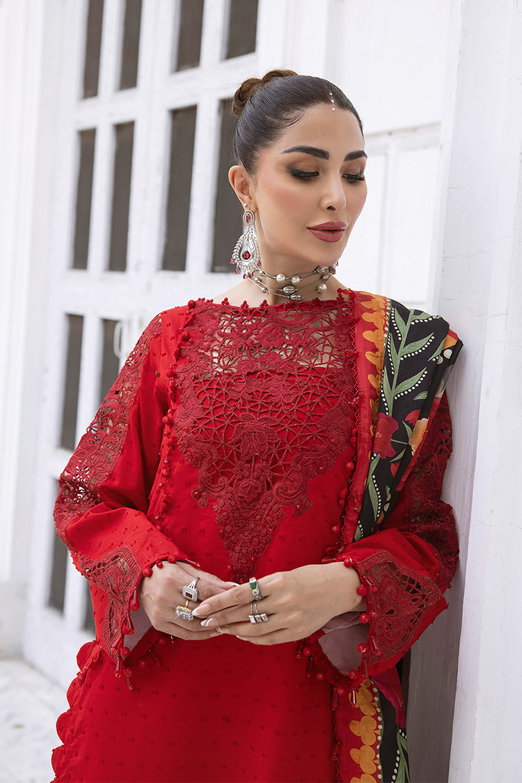 Picture of Ellena - 3-PC Unstitched Embroidered Lawn Suit - Available at Raja Sahib