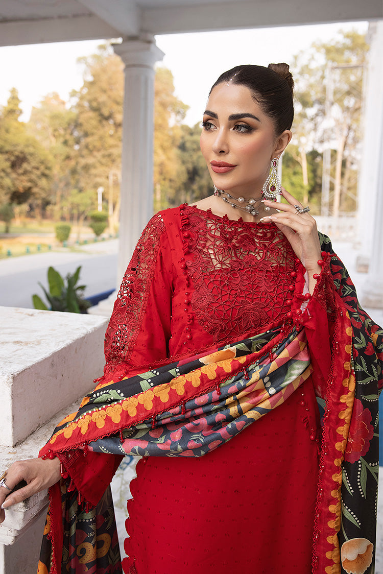 Picture of Ellena - 3-PC Unstitched Embroidered Lawn Suit - Available at Raja Sahib