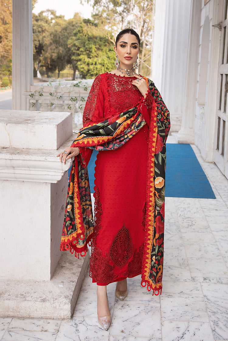 Picture of Ellena - 3-PC Unstitched Embroidered Lawn Suit - Available at Raja Sahib