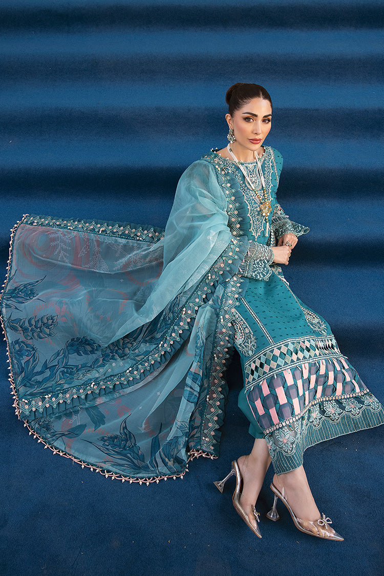 Picture of Ellena - 3-PC Unstitched Embroidered Lawn Suit - Available at Raja Sahib