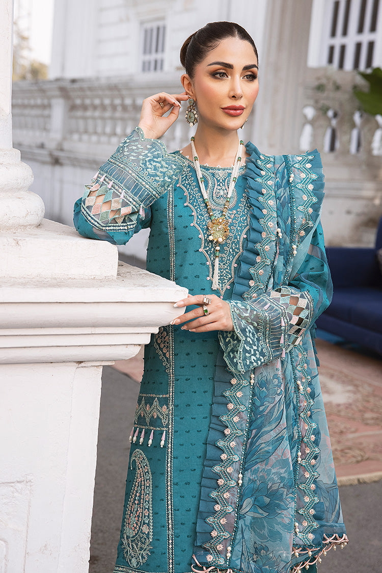 Picture of Ellena - 3-PC Unstitched Embroidered Lawn Suit - Available at Raja Sahib