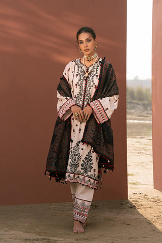 Picture of Ellena - 3-PC Unstitched Embroidered Self Jacquard Khaddar Suit - Available at Raja Sahib