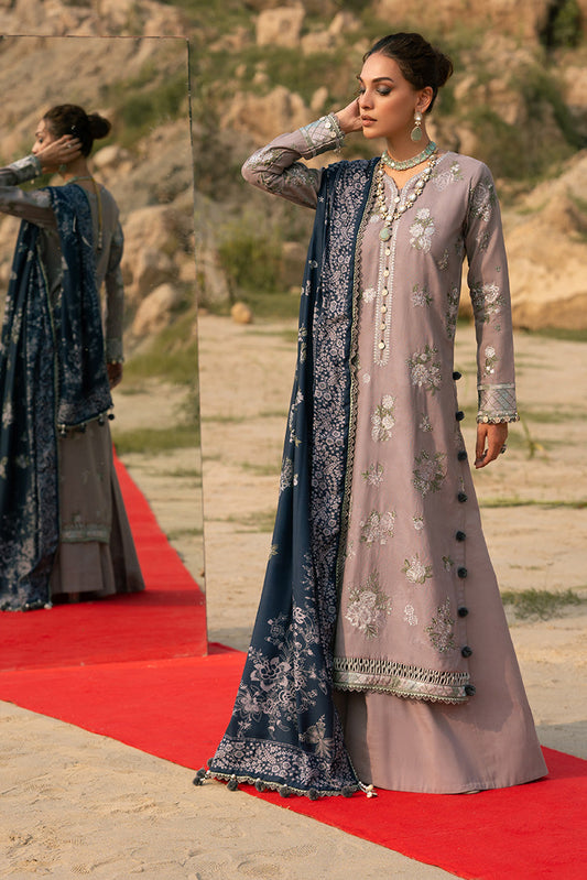 Picture of Ellena - 3-PC Unstitched Embroidered Self Jacquard Khaddar Suit - Available at Raja Sahib