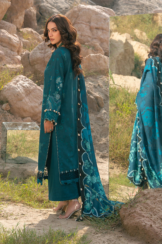 Picture of Ellena - 3-PC Unstitched Embroidered Self Jacquard Khaddar Suit - Available at Raja Sahib