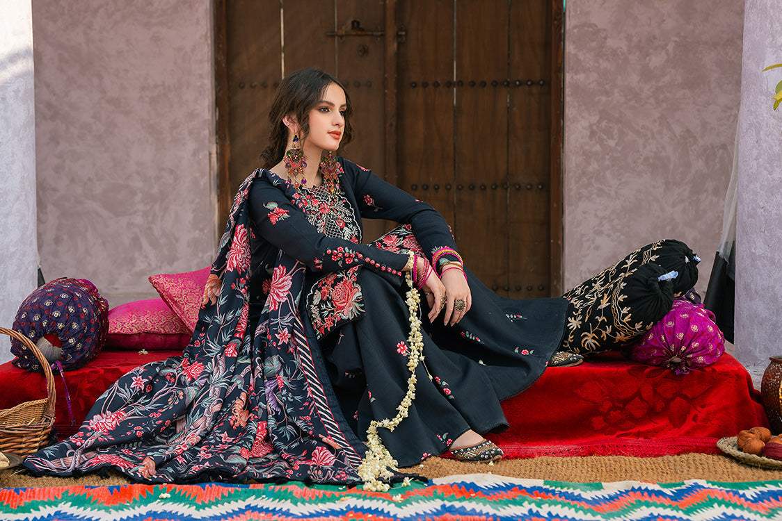 Picture of Ellena - 3-PC Unstitched Digital Printed Viscose Suit - Available at Raja Sahib